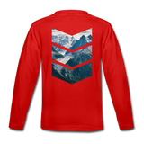 Peaks and Valleys Youth Long Sleeve T-Shirt - red