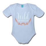 Wild Is My Favorite Color Organic Short Sleeve Infant Onesie - sky