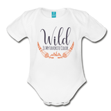 Wild Is My Favorite Color Organic Short Sleeve Infant Onesie - white