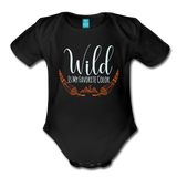 Wild Is My Favorite Color Organic Short Sleeve Infant Onesie - black