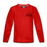 Peaks and Valleys Youth Long Sleeve T-Shirt - red