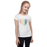 Rainbow Surfer At Heart Girl's T-Shirt
