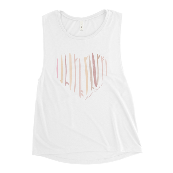 Surfer at Heart Ladies’ Muscle Tank