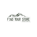 Find Your Stoke Mountains Bubble-free sticker