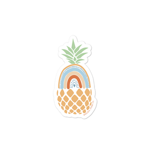 Rainbow Pineapple Bubble-free stickers