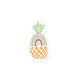 Rainbow Pineapple Bubble-free stickers
