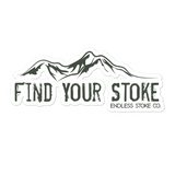 Find Your Stoke Mountains Bubble-free sticker