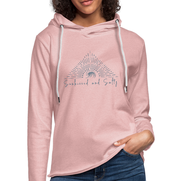 Sunkissed and Salty Lightweight Terry Hoodie - cream heather pink