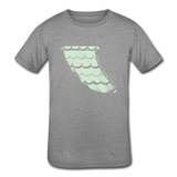 Single Fin Youth Tri-Blend T-Shirt - heather gray