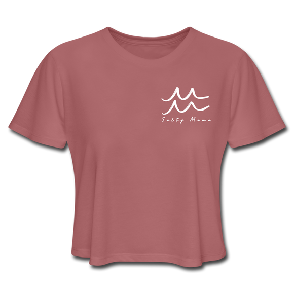 Salty Mama Women's Cropped T-Shirt - mauve