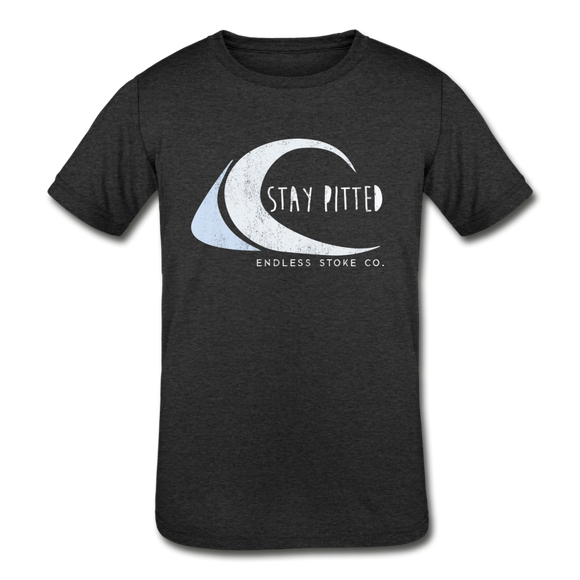 Stay Pitted Youth Tri-Blend T-Shirt - heather black
