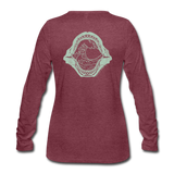 Fierce Waters Women's Premium Long Sleeve T-Shirt - heather burgundy