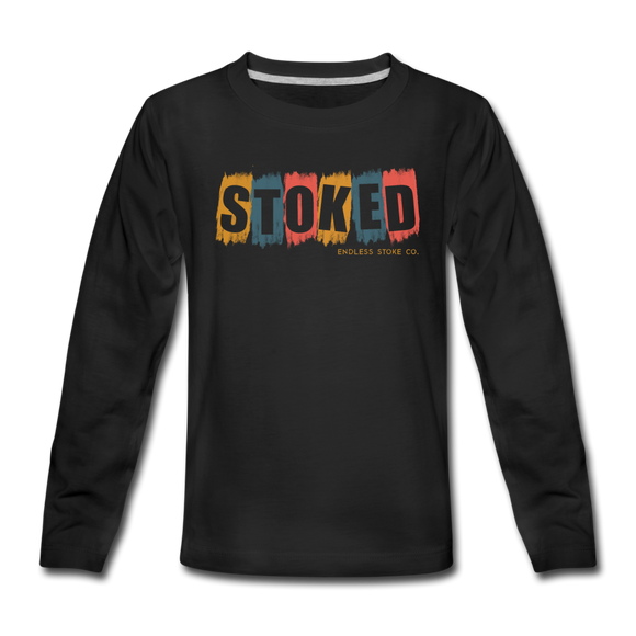 Stoked Youth Long Sleeve T-Shirt - black