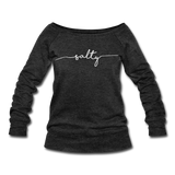 Salty Women's Wideneck Sweatshirt - heather black