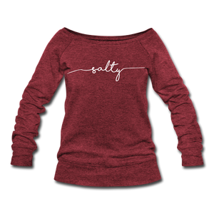 Salty Women's Wideneck Sweatshirt - cardinal triblend