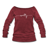 Salty Women's Wideneck Sweatshirt - cardinal triblend